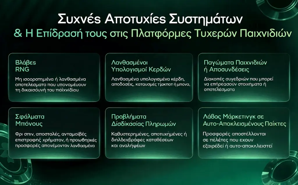 Τεχνικές βλάβες και οι επιπτώσεις τους