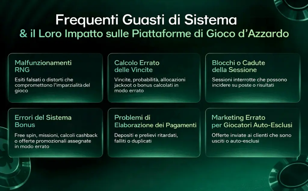 Guasti tecnici e loro impatto