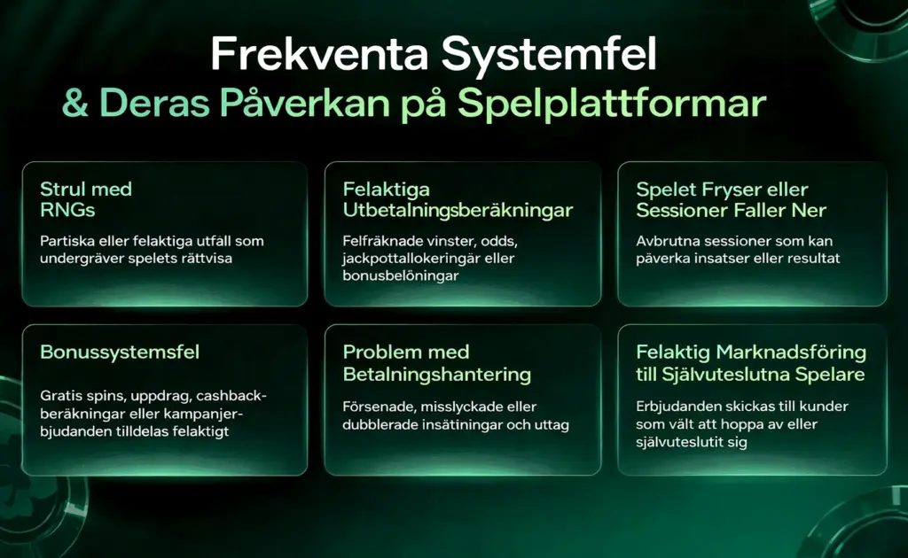 Tekniska fel och deras inverkan